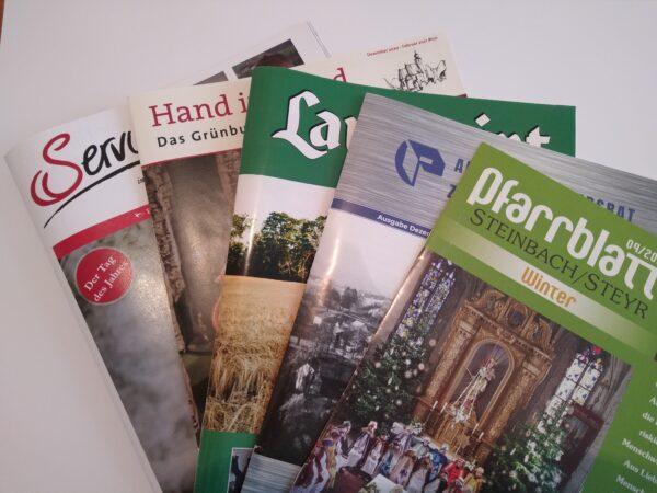 Magazine im Format DIN A4